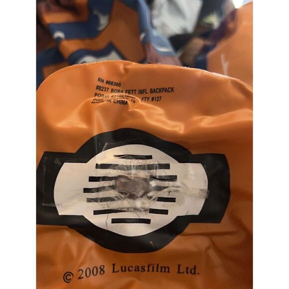 STAR WARS BOBA FETT Inflatable PACK BACKPACK #8237 2008 Lucasfilm - Picture 3 of 4